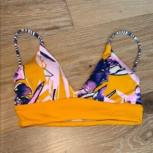 Maaji Yellow and Purple Bikini Top